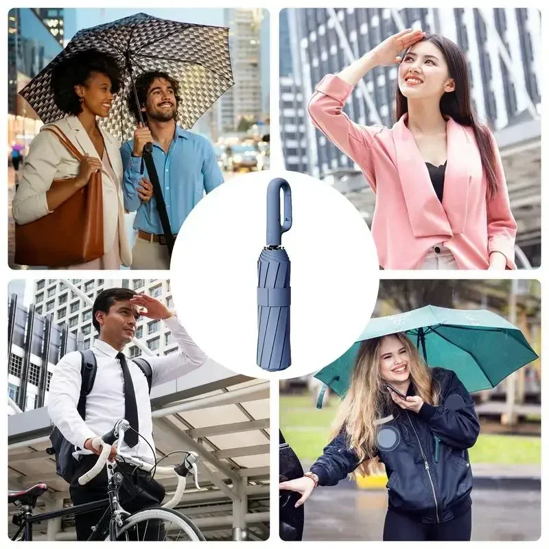 

Travel UV Windproof Reverse Waterproof Rain Mini Portable Umbrella Automatic Folding