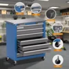 7-Drawer Rolling Tool Chest Toolbox,Tool Box with 360° Lockable Wheels and Padded Feet,Tool Chest with Keyed Locking System 4