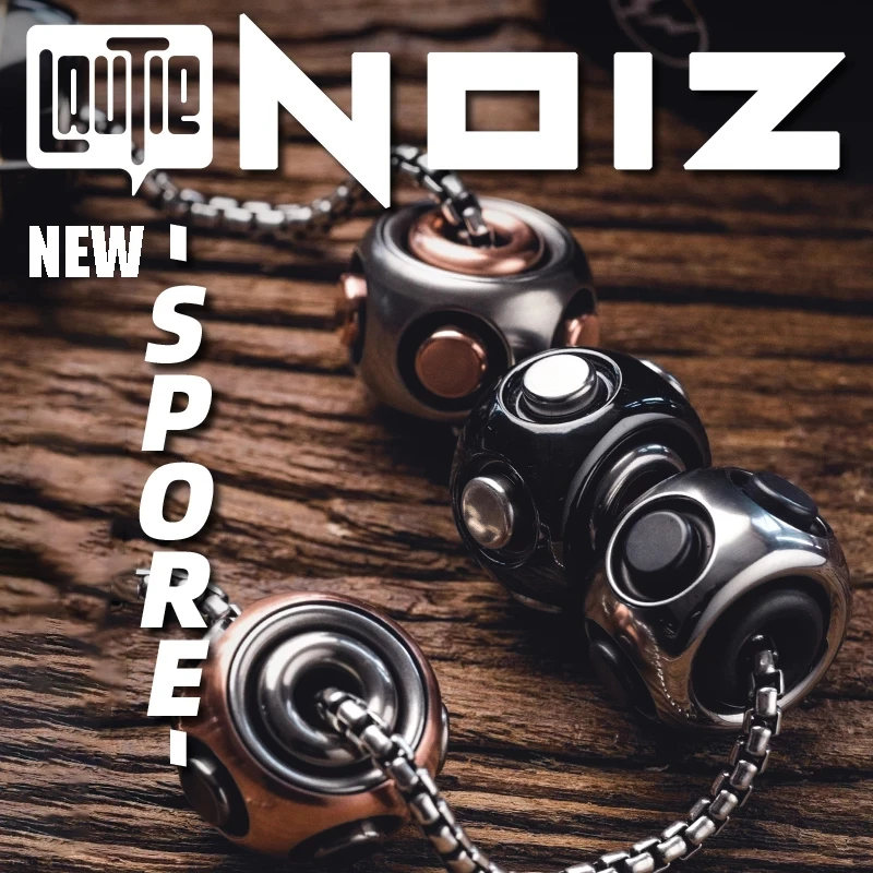 Lautie New Noiz Spore Ciondolo Fingertip Gyro Fidget Spinner Anti-Stress Trendy Decompression Toy Collana Edc