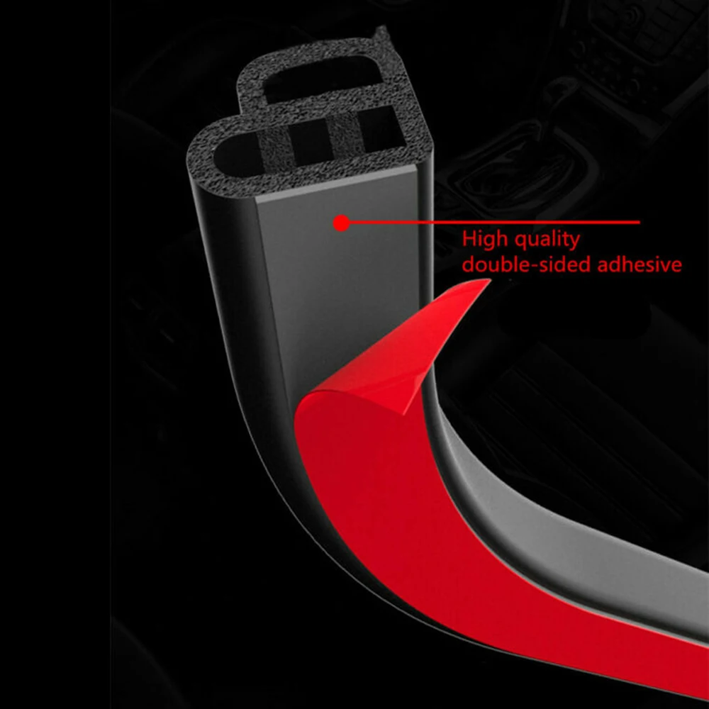 

Rear Sealing Strip Replacement Universal Accessories Auto Black Edge Front 10 Meter EPDM Rubber L-Shaped Moulding