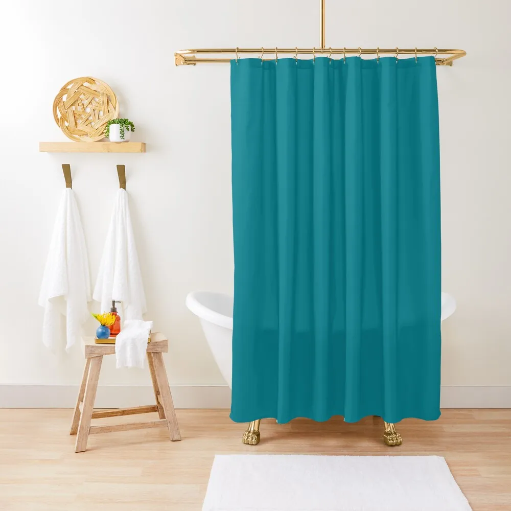 

By The Shore Blue Green Solid Color Pairs To Sherwin Williams Briny SW 6775 Shower Curtain Modern Bathroom Accessories Curtain
