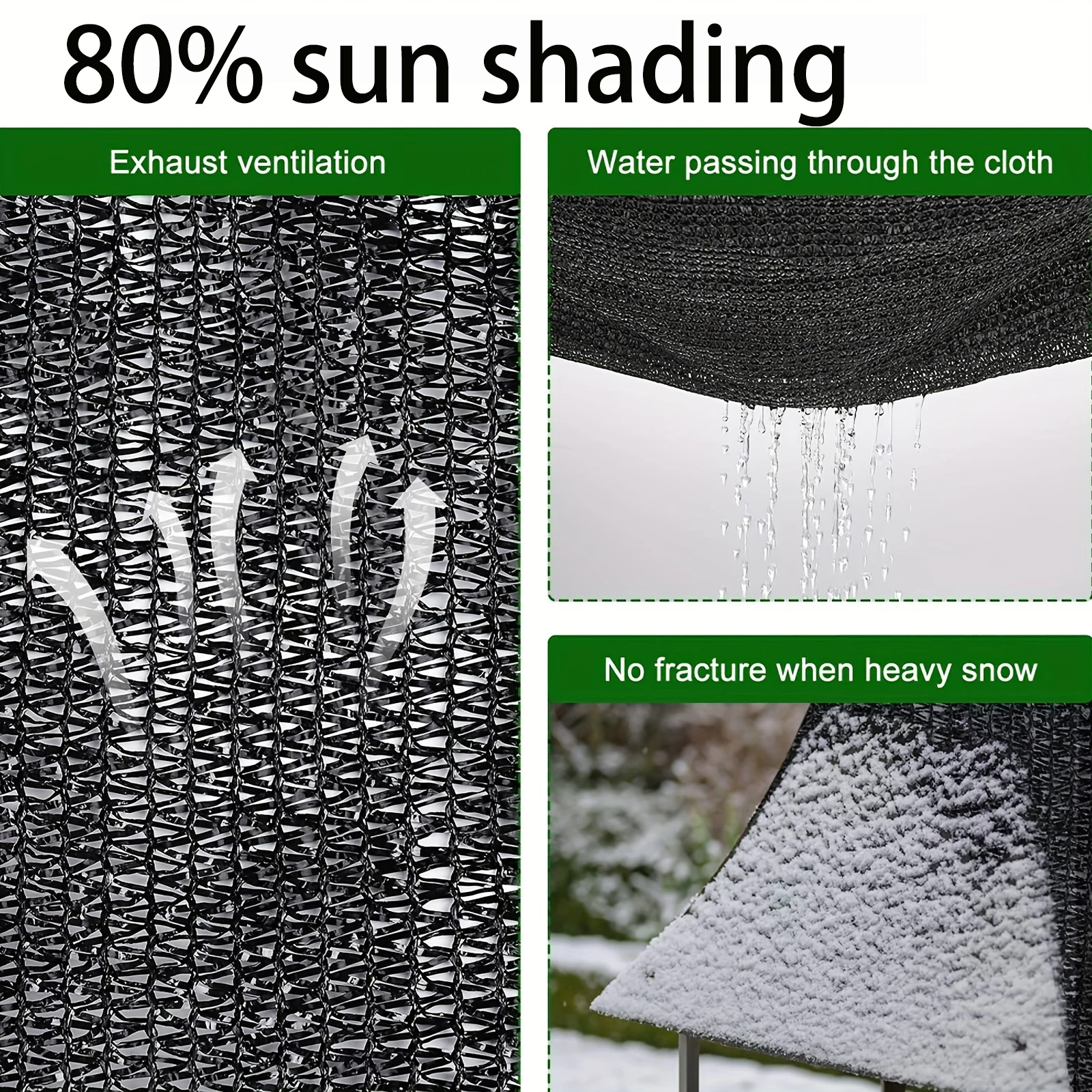 Sun Shade Sail Outdoor Awnings 3m*5 6 8 10 12 4x5 5x5 6x6 8x8m Uv Protection Sun Shelter Canopy Plants Greenhouse Sunray