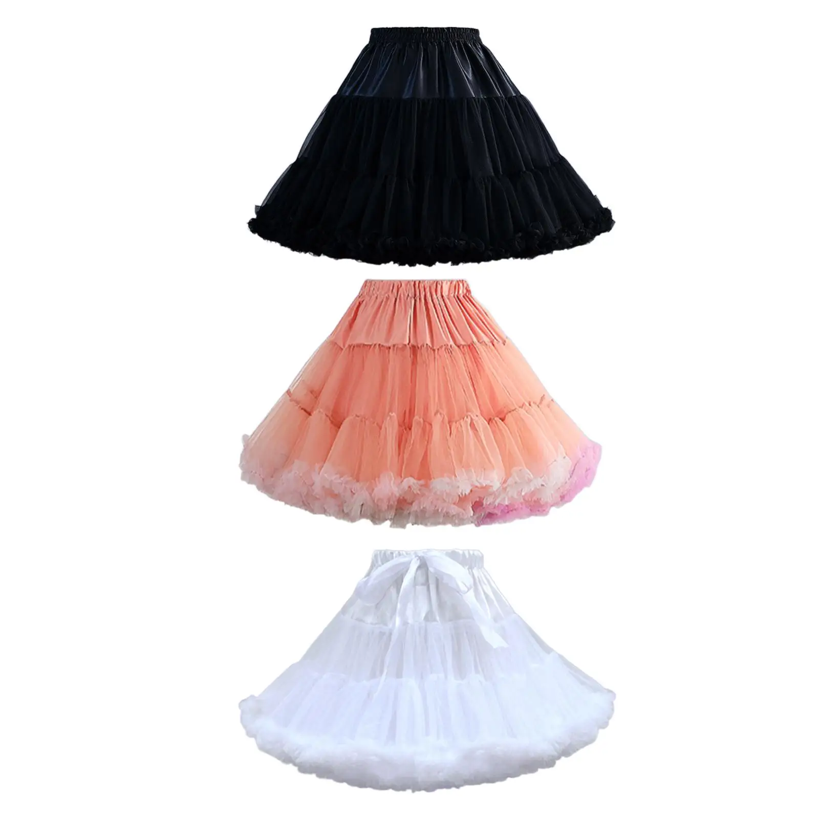 

Women's Tulle Petticoat Tutu Party Multi Layer Cosplay Skirt, Length 45cm
