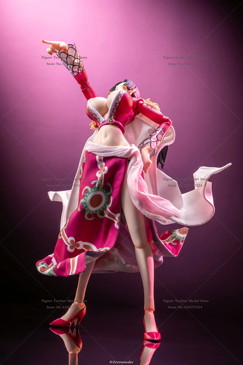 1/12 Boa·Hancock Figure White Cloak Red Print Hemline Skirt Toys