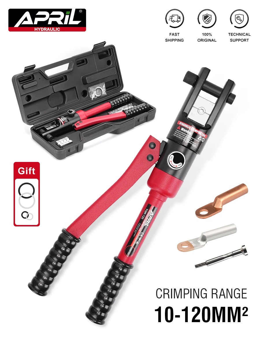 Hydraulic Crimping Tools Hydraulic Compression Plier Hydraulic Crimping Plier YQK-120 Range 10-120mm2 Hydraulic Press pex 1632 tensioner sliding pliers range 16 32mm pipe compression expansion plumbing tools cutting pulling clamping crimping set