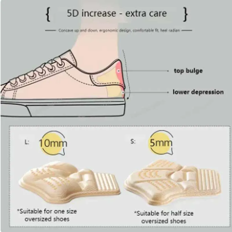 Heel Stickers Heel Protectors Shoe Insoles Adjust Size Cushion Inserts