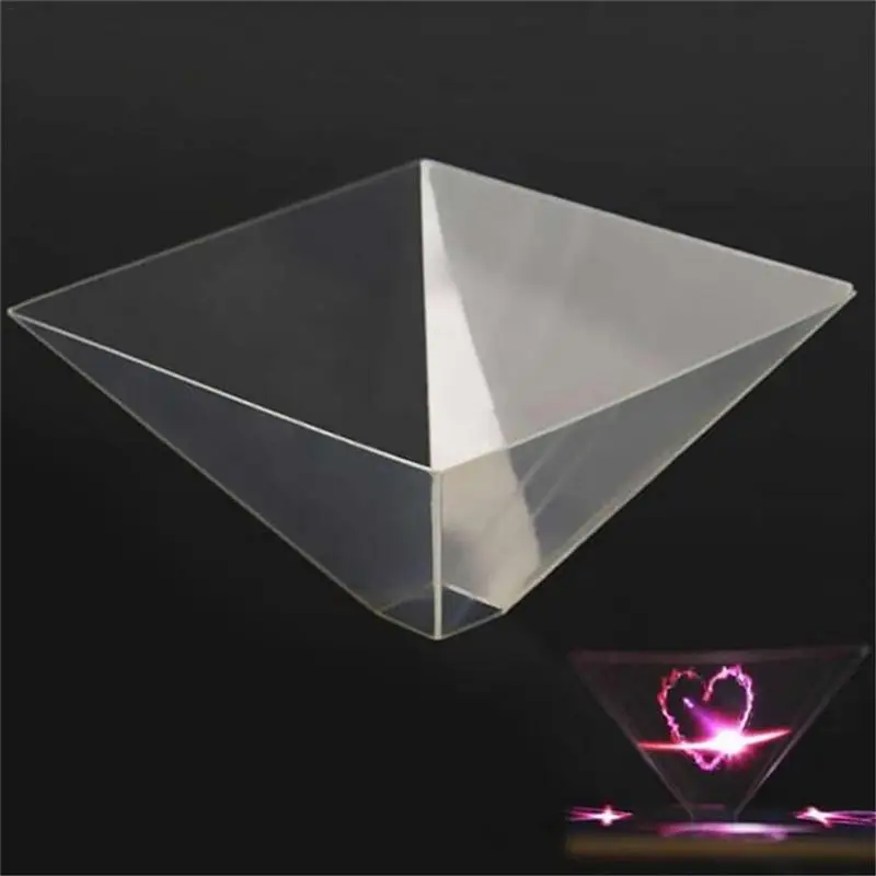 New 3D Hologram Pyramid Display Projector Video Stand Universal For Smart Mobile Phone Microphone Stand For All Phones
