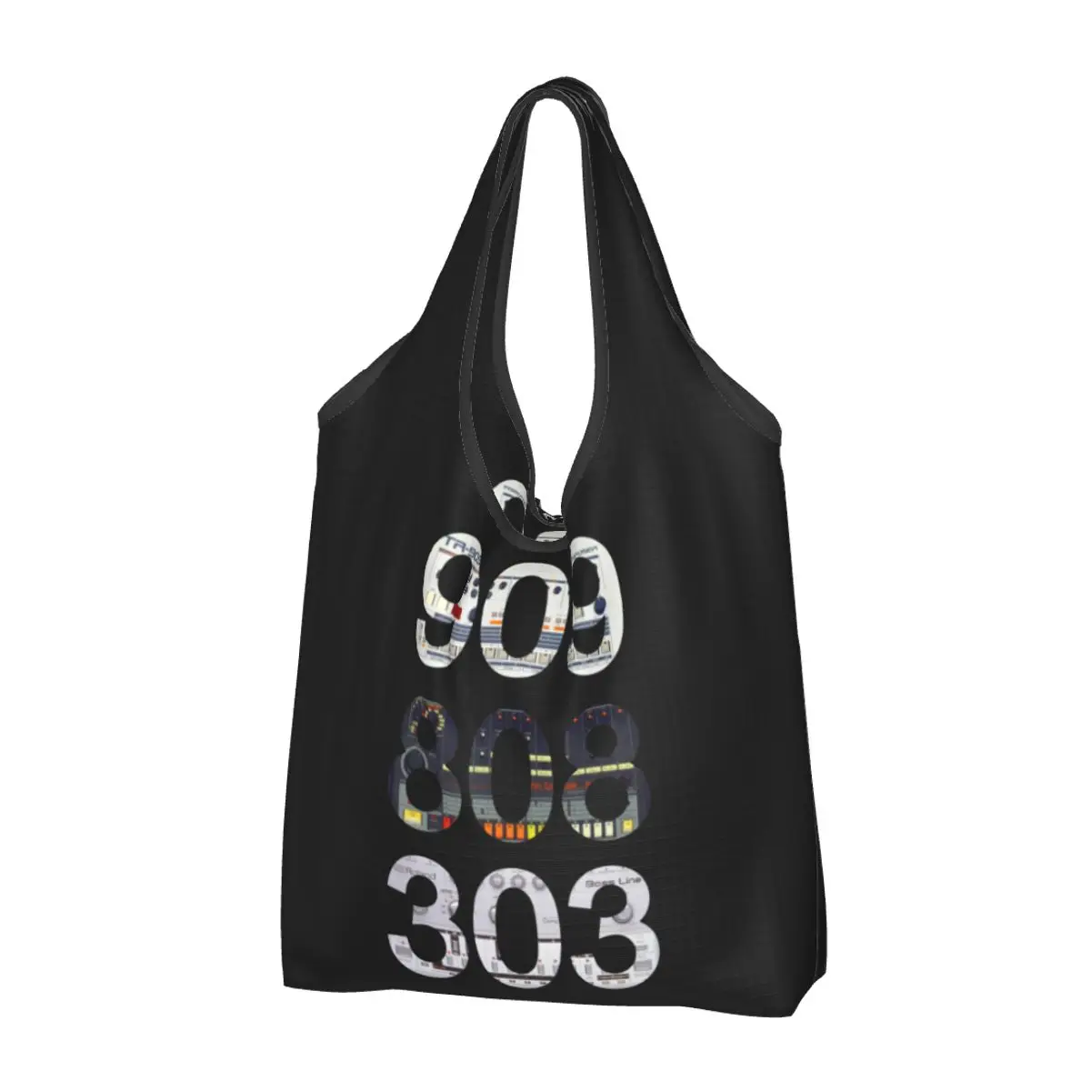 

Reusable Roland 909 808 303 Grocery Bag Recycle Foldable Shopping Tote Bag Washable Fits in Pocket