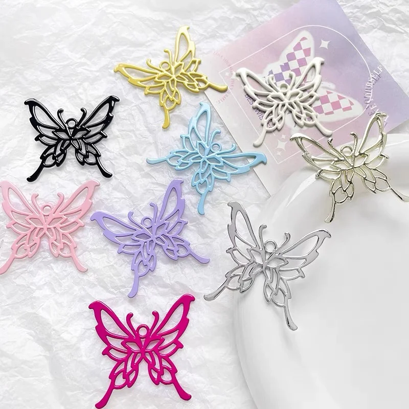 

Summer style 40pcs/lot color print animals cartoon butterfly shape alloy floating locket charms diy jewelry pendant accessory