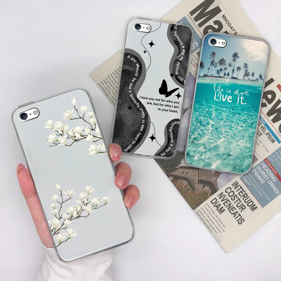 Elegant Ink Painting Soft Clear Silicone Phone Case - Premium Back Cover