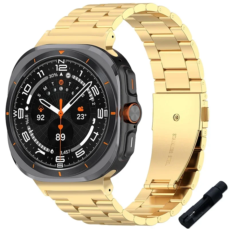 Stainless Steel Quick Fit Strap for Smartwatch - No Gaps Metal Bracelet Design
