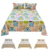 Washed Cotton Flat Bed Sheet Solid Bed Cover Single Double Queen King Size Bedsheet Linens Soft Bedspread (Pillowcase Can Order) 1