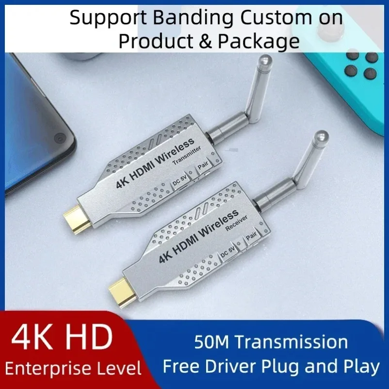 4K 150M HDMI-Compatible Video Wireless Transmitter Receiver/Extender