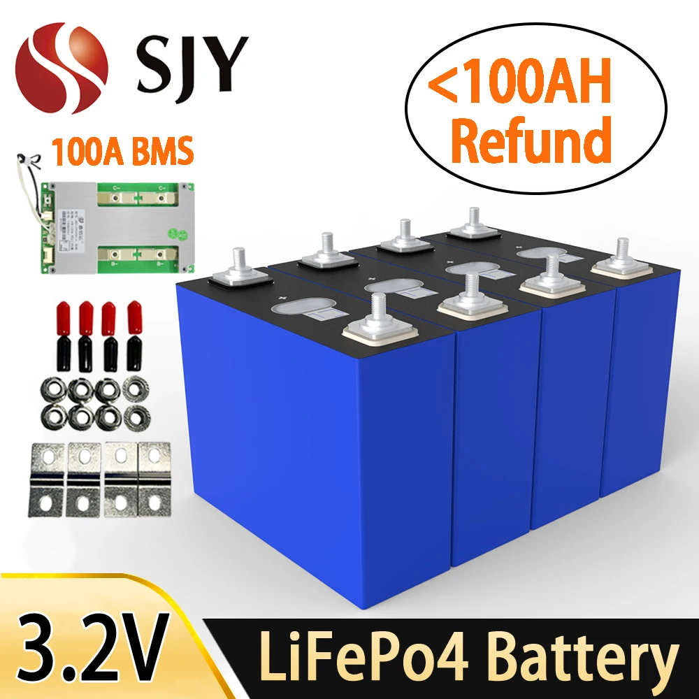 

Brand New 3.2V 100Ah 102Ah LiFePO4 Battery 5000 Cycles Grade A LFP Prismatic Lithium Cell for DIY RV Solar Battery Pack