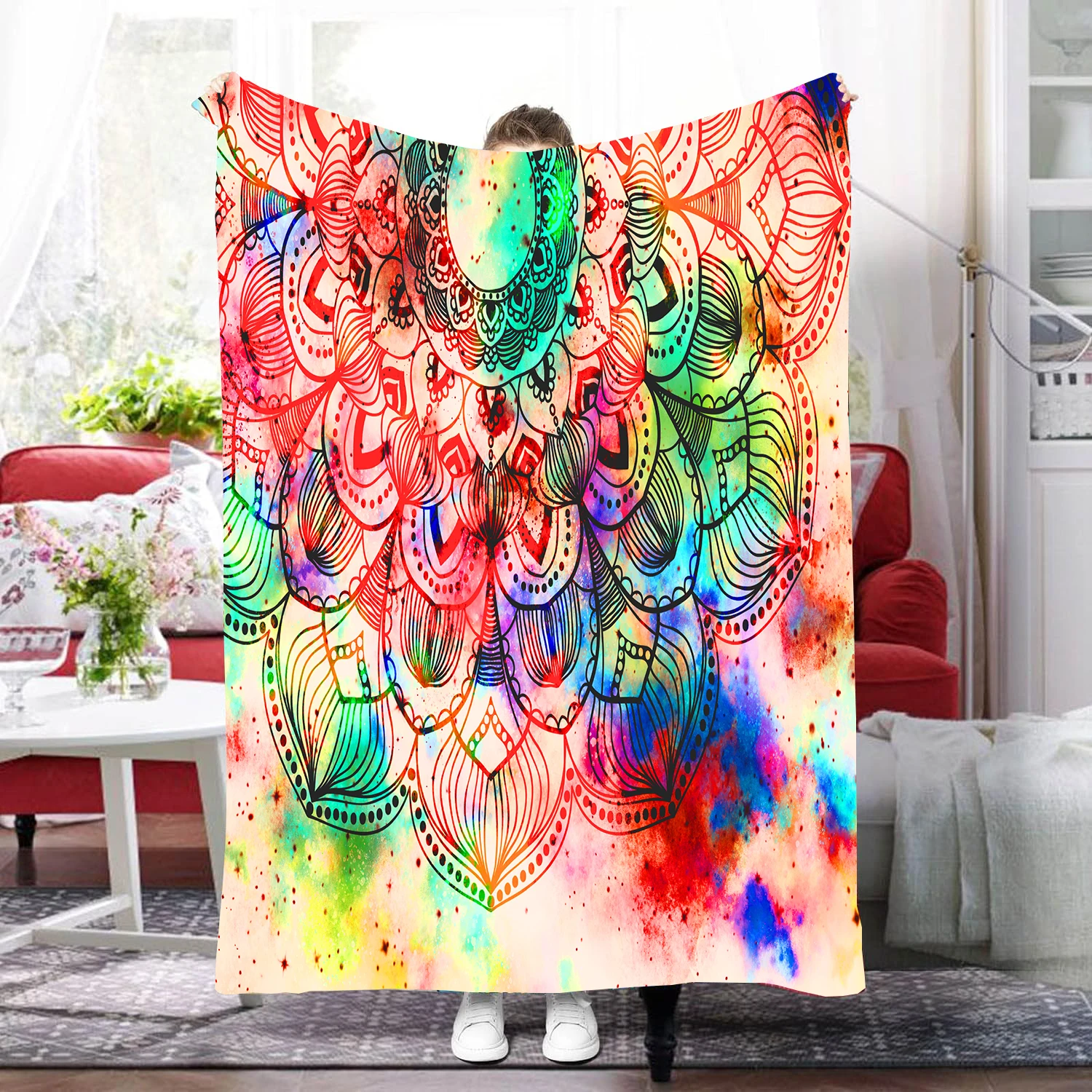 

Mandala flowers, floral and plant prints, fluffy and soft flannel sheets, bedroom decorations, gifts
