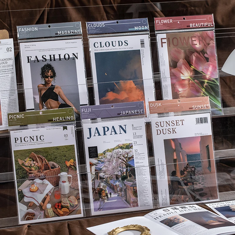 20 pcs Magazine Books Junk Journal Planner Material paper Retro Background Paper Decorative DIY Craft Photo Album Non stick | Дом и сад