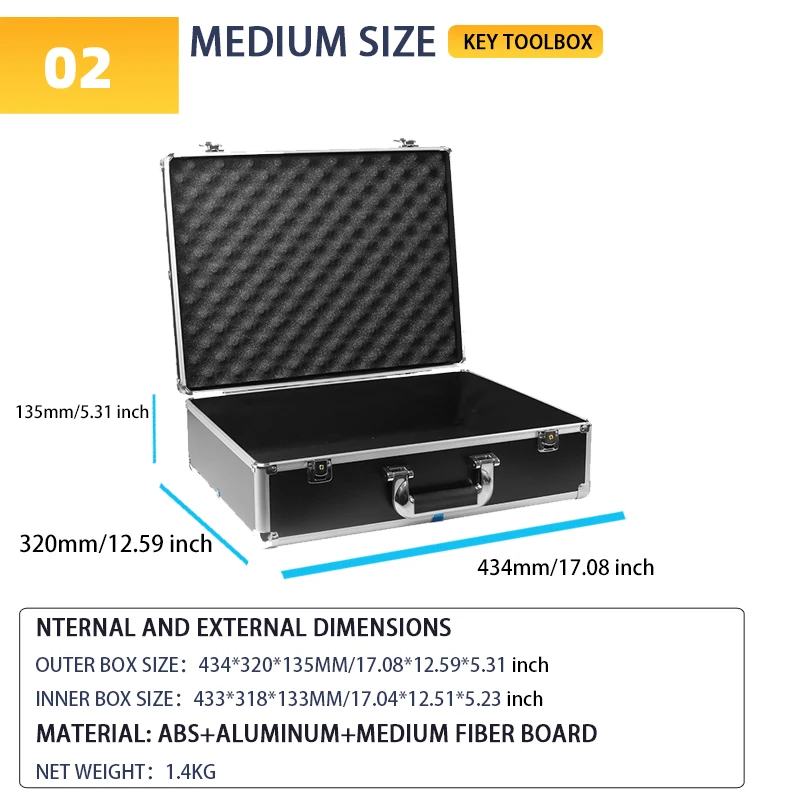 1pc Tool Storage Box, Metal Toolbox, Makeup Storage Organizer Box, Aluminium Tool Box For Tool Instrument Equipment Fishing 5