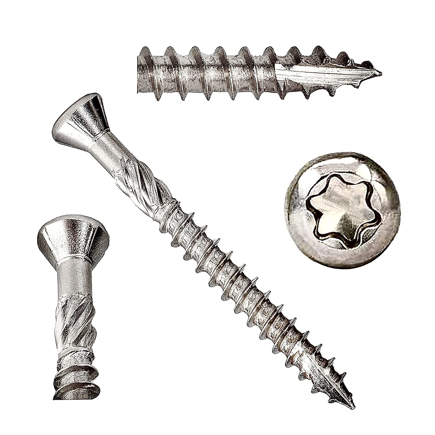 5*60 Stainless Steel Deck Screws T25 Star Drive Type 304 Grade