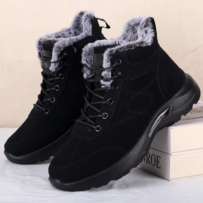 Winter Men Snow Boots Fashion High Shoes Thick Plush Super Warm Sports Casual Size 39-44