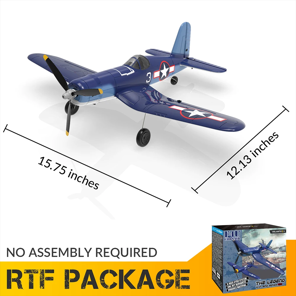 Volantexrc F4U Corsair RC Plane Aerobatics 2.4G 4CH EPP Foam 400mm Wingspan Remote Control Airplane  Aircraft Fighter 761-8 6