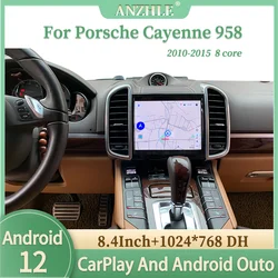 8.4" For porsche cayenne 958 Android 12 Multimedia Player Car Radio Wireless Carplay and Android Auto Original Car OEM Menu DPS