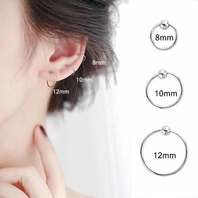 Small Medium Size 925 Sterling Silver Small Hoop Earrings For Women Men Round  Circle Earrings Hoops Ear Rings Earings Jewelry - AliExpress