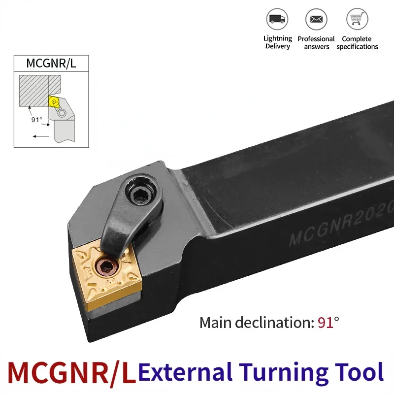 1pc MCGNR2020 MCGNR2525 External Triangul Turning Tool Holder CNMG