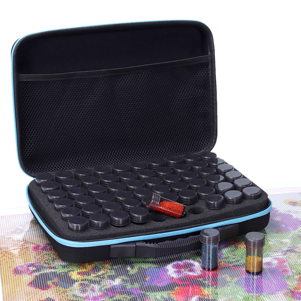 

60 Bottles diamant painting Hand Bag Tools Diamond Painting Accessories Carry Case Container diamond mosaic Storage Box Tool Set
