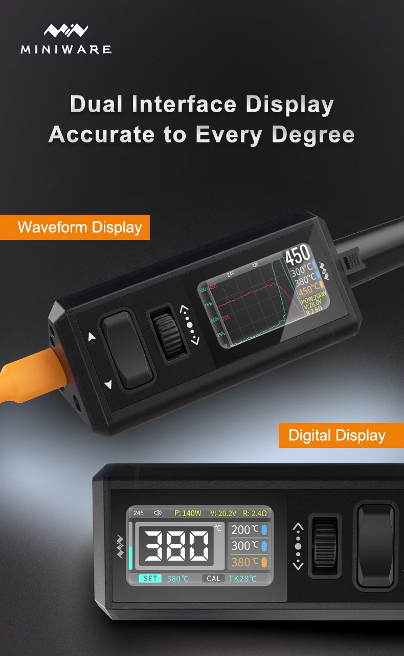 TS1M Mini Soldering Station PD3.1 12V-28V 200W Max Compatible with T245/T210/T11