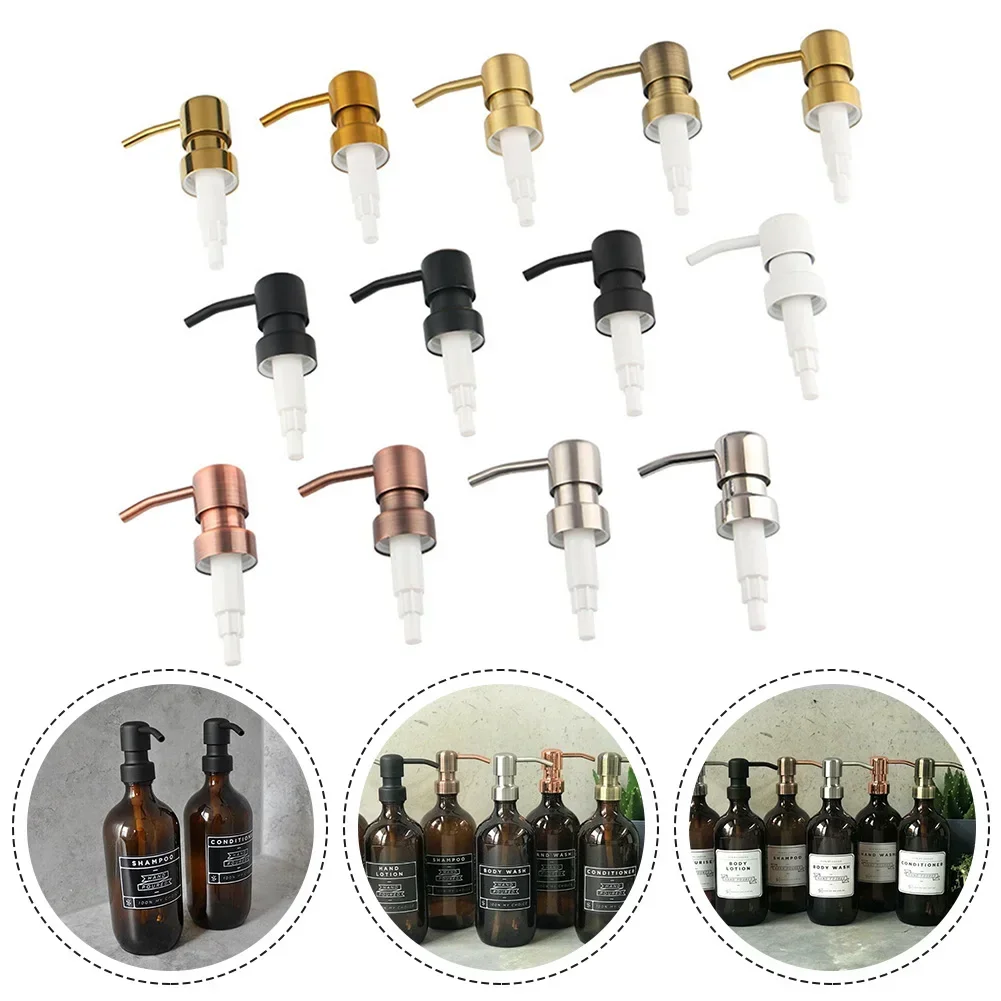Bathroom Kitchen Liquid Soap Lotion Dispenser Pumps Head Handle Stainless Steel Pump Head For Hand Press Dispenser Bottle 1PCS For soap dispenser,soap pump,soap dispenser head