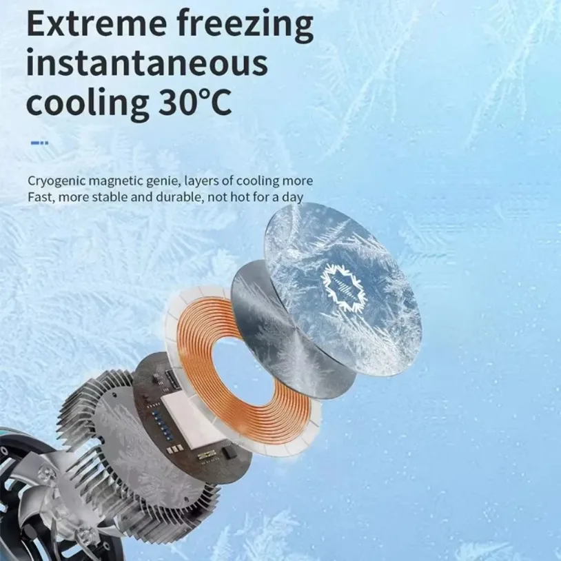 VIKEFON qi2 Ice Cooling 3 in 1 Magnetic Wireless Charger For Magsafe iPhone 16-12 Apple Watch 9 8 7 AirPods Pro2 Fast Charging