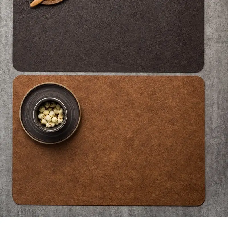 Light Luxury Solid Leather Placemat Coffee Brown PU Table Mat Waterproof Oilproof Heat-Insulated Plate Bowl Pad Table Decor 11 Mallzona Sa0b3d1125c394a7d884205a5324eab73z Light Luxury Solid Leather Placemat Coffee Brown PU Table Mat Waterproof Oilproof Heat-Insulated Plate Bowl Pad Table Decor Mallzona