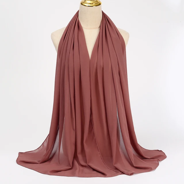Foulard Hijab en mousseline de soie pour Femme, voile musulman ramadan ,hijab femme musulman,foulard musulmane pour femme, foulard mousseline en Jersey doux de haute qualité hijab islam voile femme musulman,70*180cm