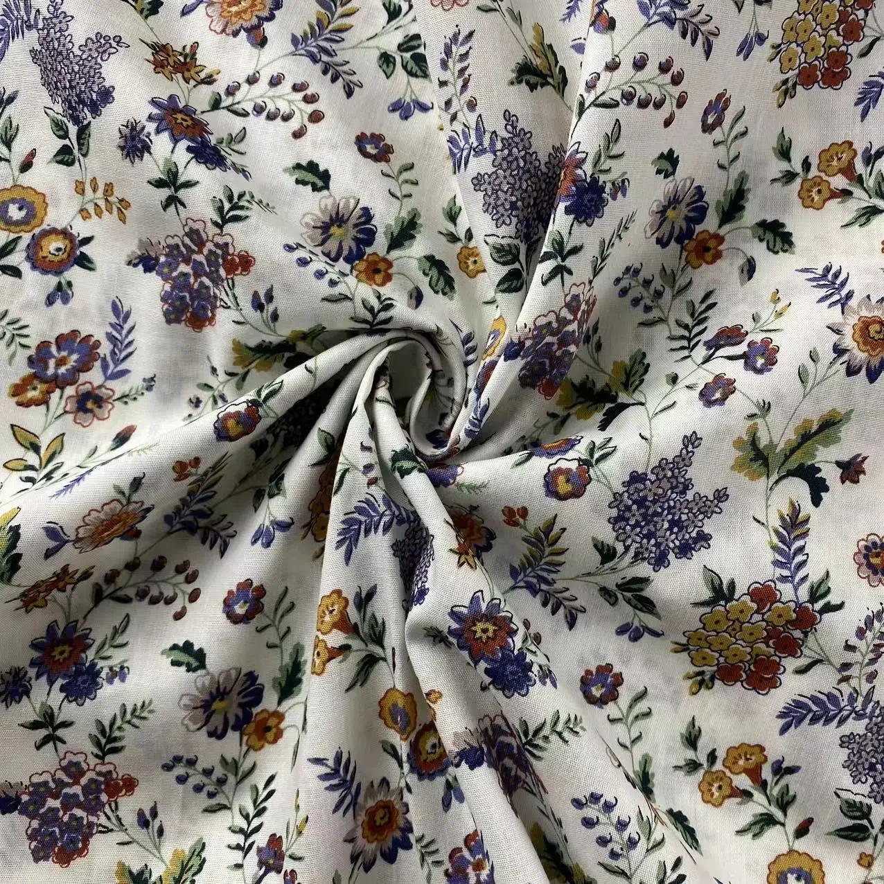 

100% Cotton Flower Print Poplin Fabric Handmade DIY Garment Shirt Dress Sewing Cloth