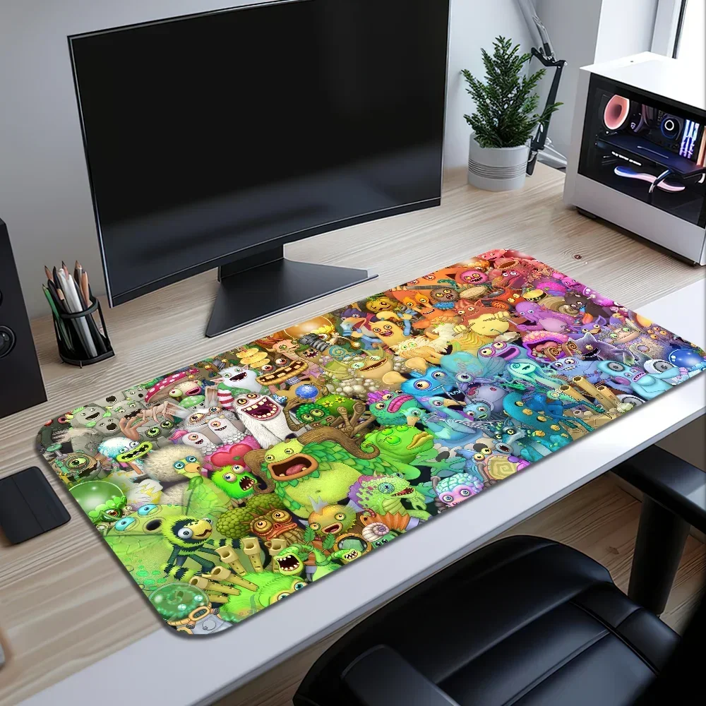 Game My Singing Monsters For PC Large MousePads Desk Gaming Mouse Pad Stitched Edges  Base Extended 2