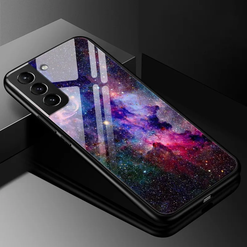 Luxury Tempered Glass Phone Case with Hard Back Bumper and Enhanced Protection