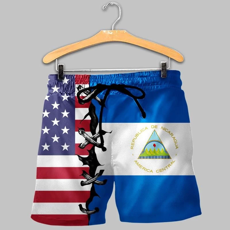 

National Flag 3D Print Summer Short Pants Kids Male Causal Fashion Gym Shorts Ropa De Hombre Teen Surfing Board Shorts Pant Mens