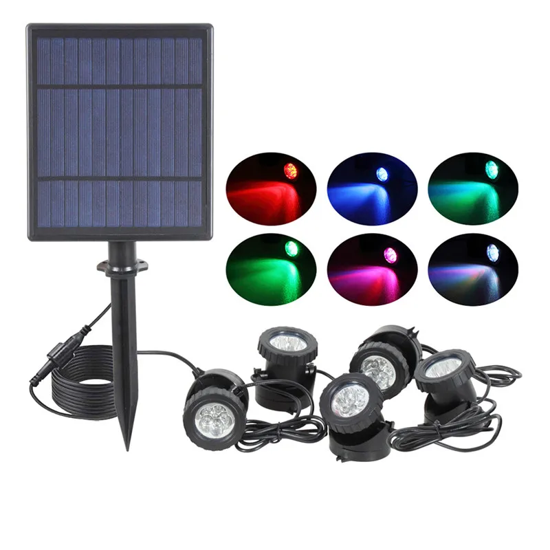 submersible led pool lights Solar Led Swimming Pool Light Underwater Light RGB Submersible Led Lights Pool Accessories Outdoor Solar Spotlights Garden Decor boatpluglight