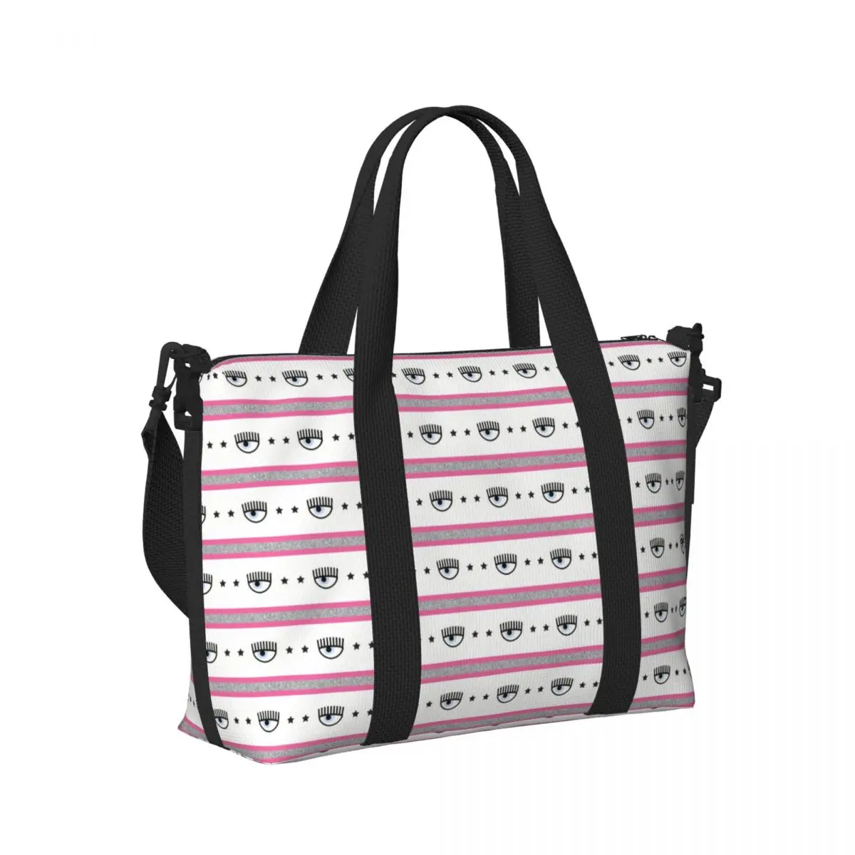 Fashion Hot Eyes F-FerragniS C-ChiaraS Beach Tote Bag Women Extra Large Gym Carry On Travel Shopping Bags