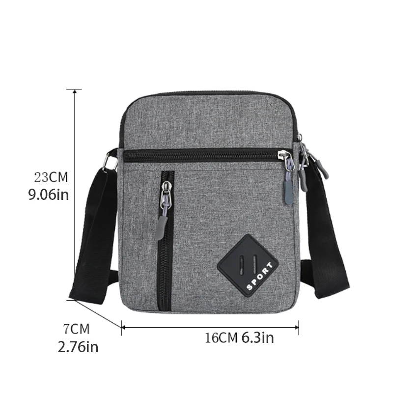 Daily commuting shoulder bag, casual men's bag, multi-layer fashionable crossbody bag, outdoor travel bag