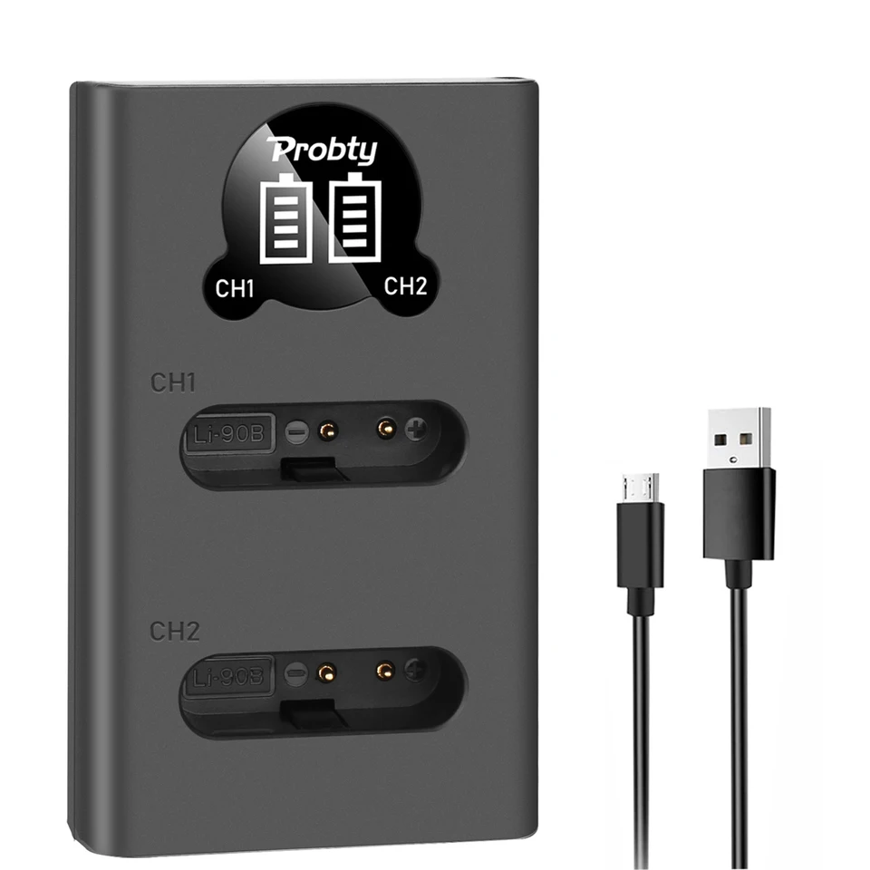 リコー用バッテリーおよびデュアル充電器,DB-110,g900,WG-6,gr3,gii,x