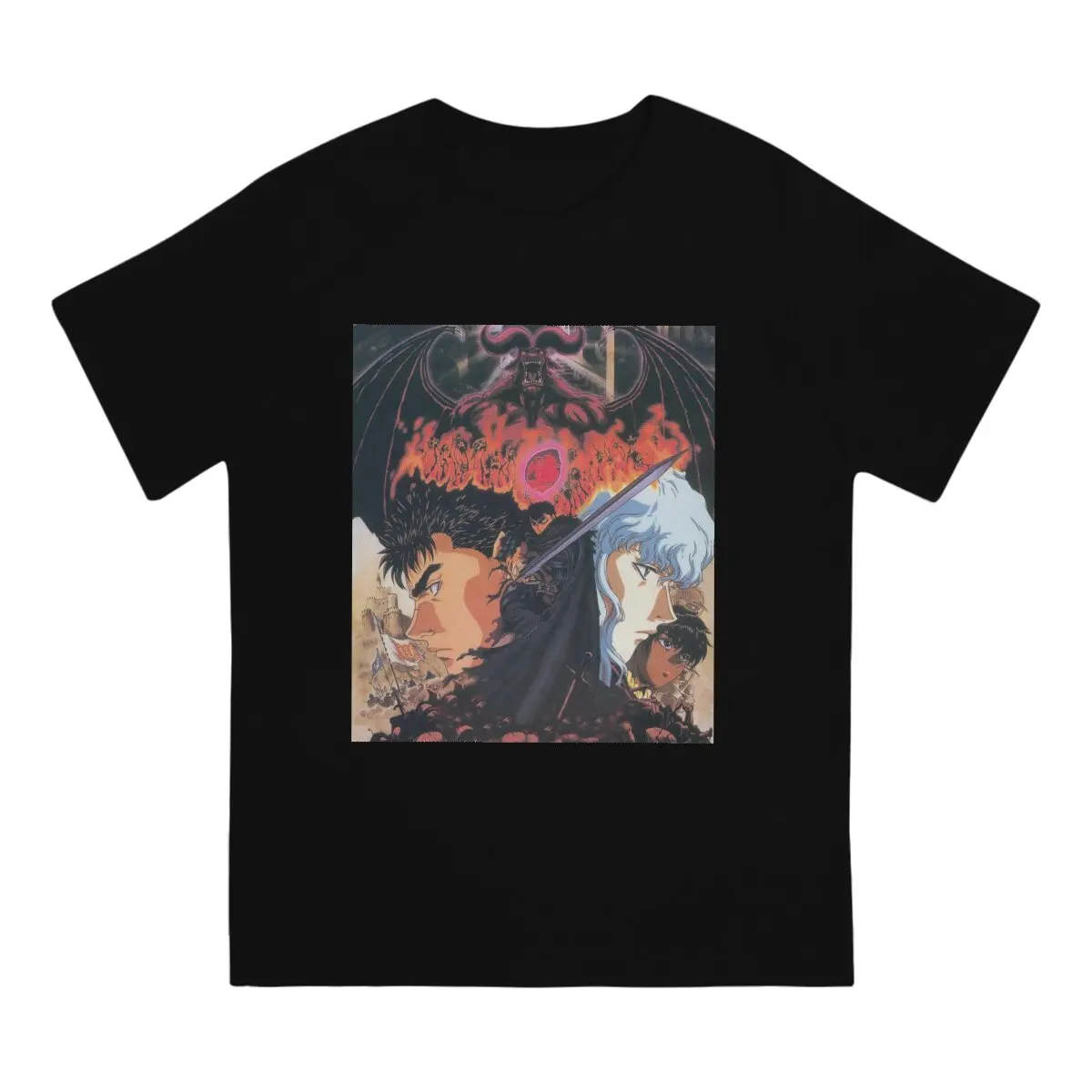 

Swordsman Japanese 1 Men TShirt Berserk Guts Manga Anime Crewneck Short Sleeve 100% Cotton T Shirt Humor High Quality Gifts