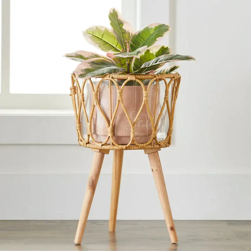 

Gardens 12 in Dia Willow Beige Planter Seedling lables plastic Garden decoration outdoor Garden pots & planters Plants Planter