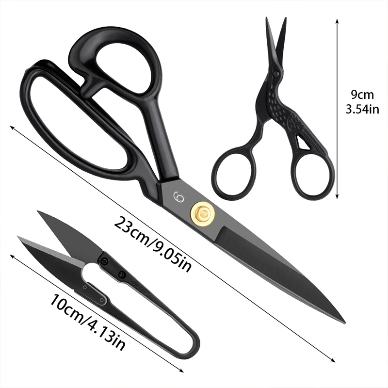 Sewing Scissors KRABALL Professional Sewing Tailor Scissors Kit Cutting Scissors Cloth Needlework Stainless Steel Fabric Cutter Craft Shears