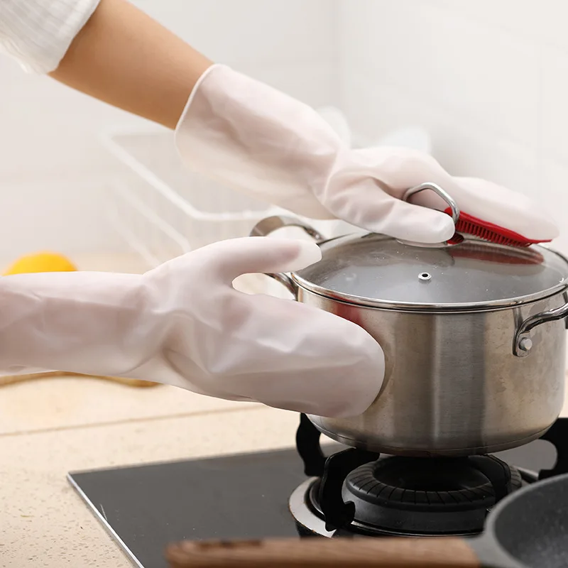 (🔥Hot Sale Now-48% Off)silicone Dish Washing Gloves
