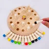 Wooden Memory Match Stick Chess Color Game Board Puzzles Montessori Educational Toy Cognitive Ability Learning Toys for Children 2