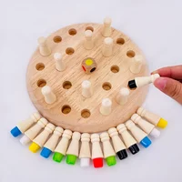 Wooden Memory Match Stick Chess Color Game Board Puzzles Montessori Educational Toy Cognitive Ability Learning Toys for Children 2