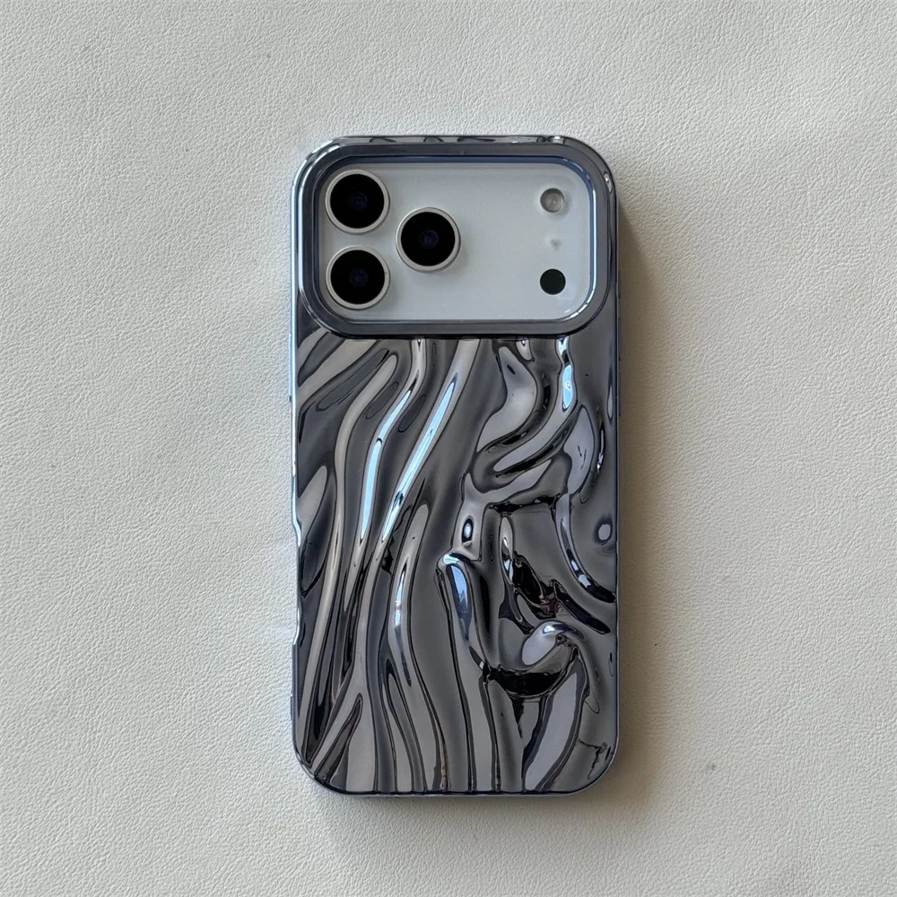 Electroplate Water Ripple Protective Phone Case - TPU Soft Cover