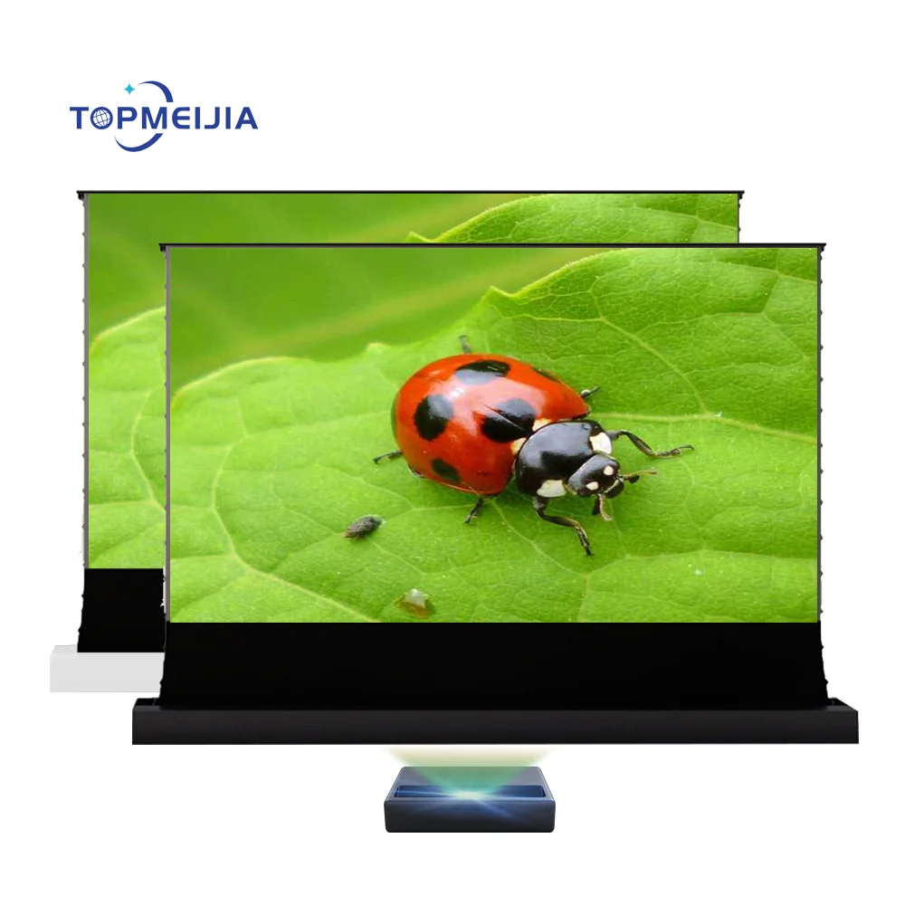 

YuTong 100 дюймовый ПЭТ кристалл ALR моторизованный пол восходящий пос проектор экран окружающей среды светильник отклонение лазерного ТВ домашний кинотеатр 3D 8K