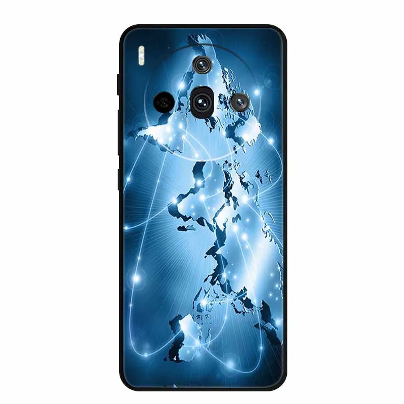 Sleek Black Silicone Fashion Phone Case – 6.78 Soft Back Cover